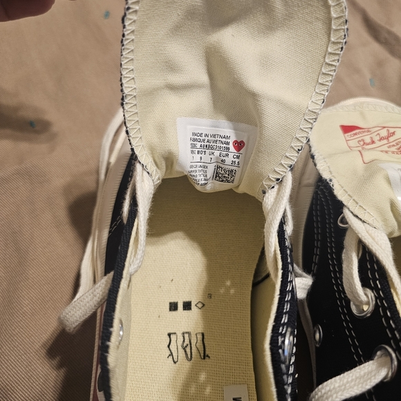 Converse Comme des Garcons Sz Men's 7 Women's 9 - Picture 12 of 14
